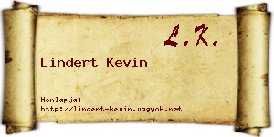 Lindert Kevin névjegykártya